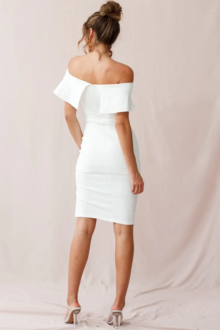 Alina Elegant Bodycon Dress White