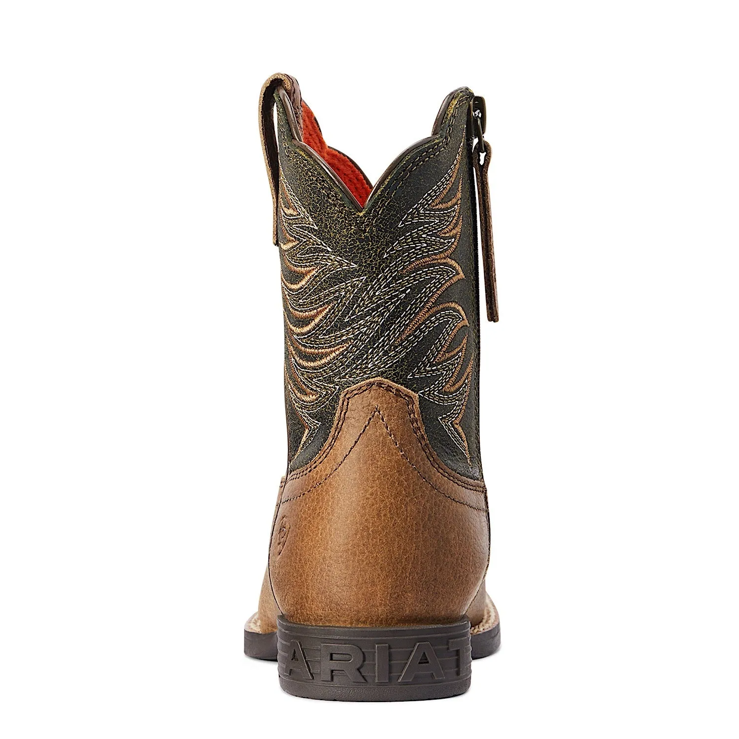 Ariat Kids / Childs Firecatcher Western Boot Distressed Brown Alfalfa