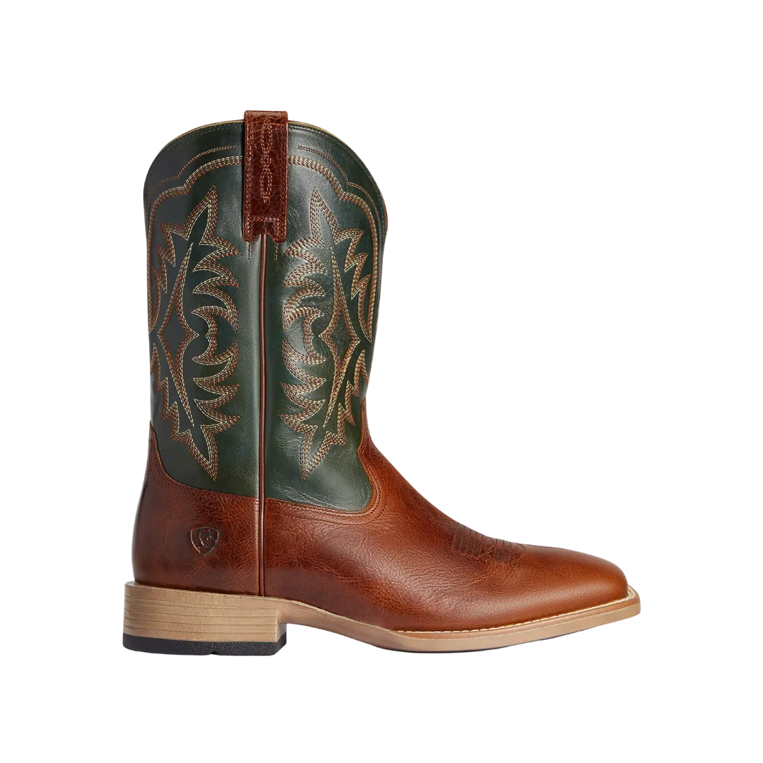 Ariat Men's Ryden Brown & Green Cowboy Gingersnap Boots