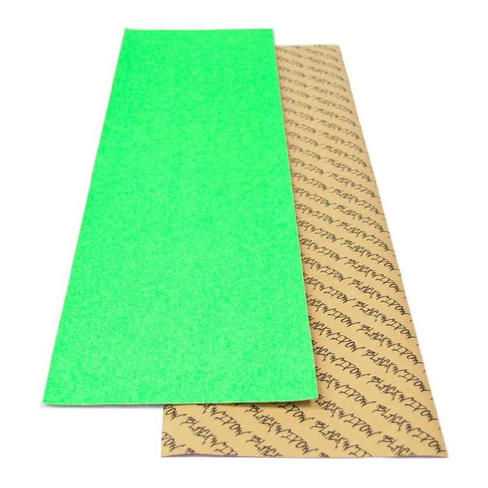 Black Widow Neon Green Longboard Skateboard 9"x 33" Griptape Sheet