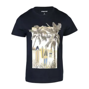 BOYS SHORT SLEEVE 'WEEKEND VIBES' T-SHIRT - BLACK