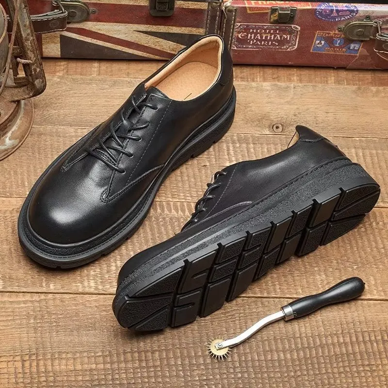 ChicLeather Round Toe Casual Shoes