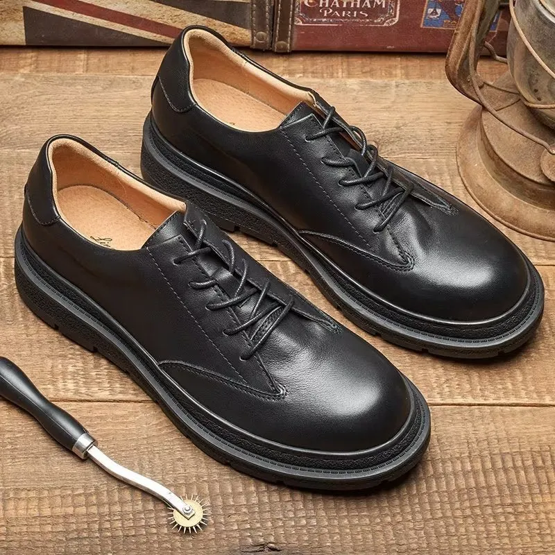 ChicLeather Round Toe Casual Shoes