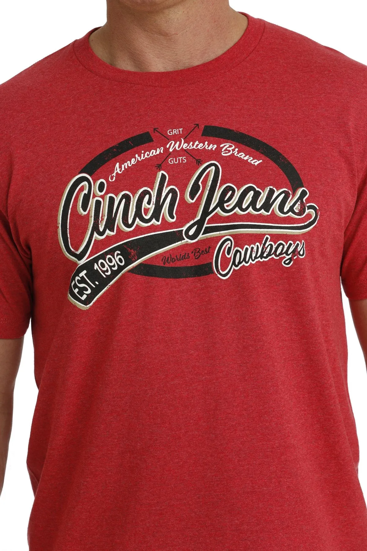 Cinch Mens Cinch Jeans Cowboy Tee - Red - MTT1690610