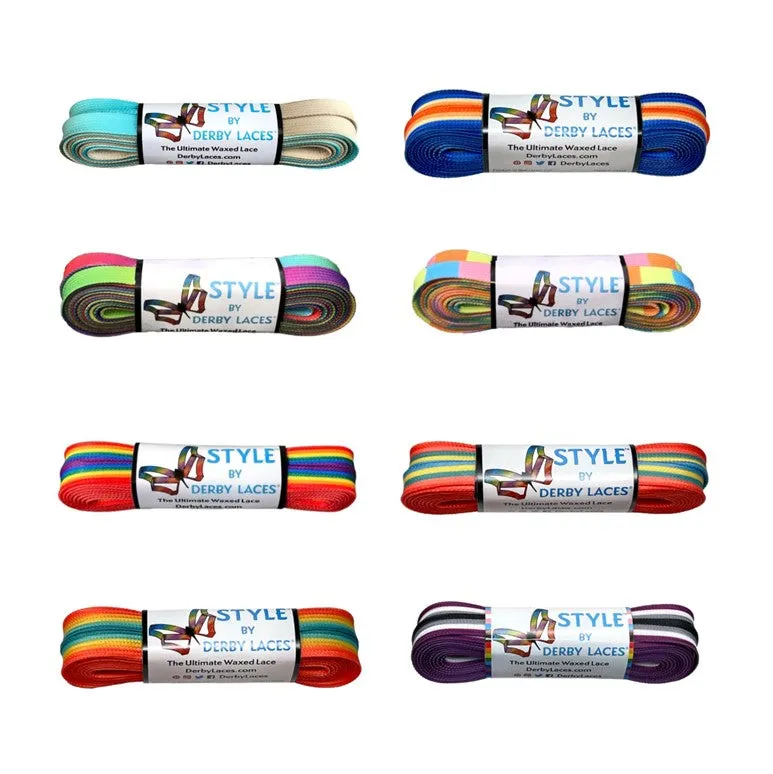 Derby Laces Style Rainbow Laces 72" (183cm)