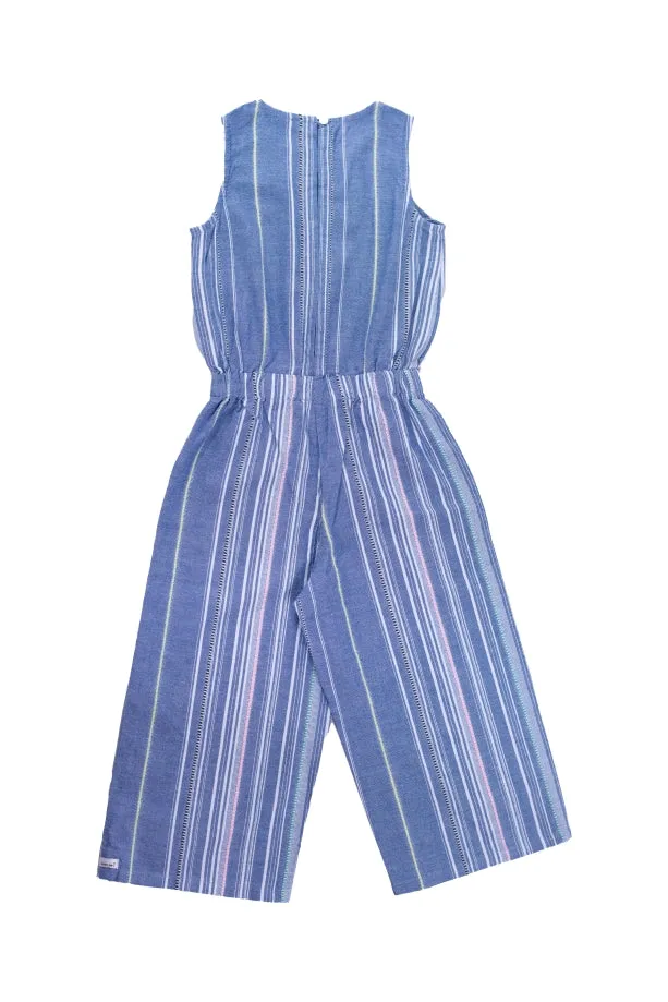 Girls Blue Splasher Jumpsuit