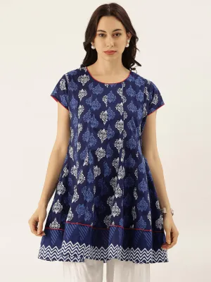 Jashvi Indigo Short Kurti