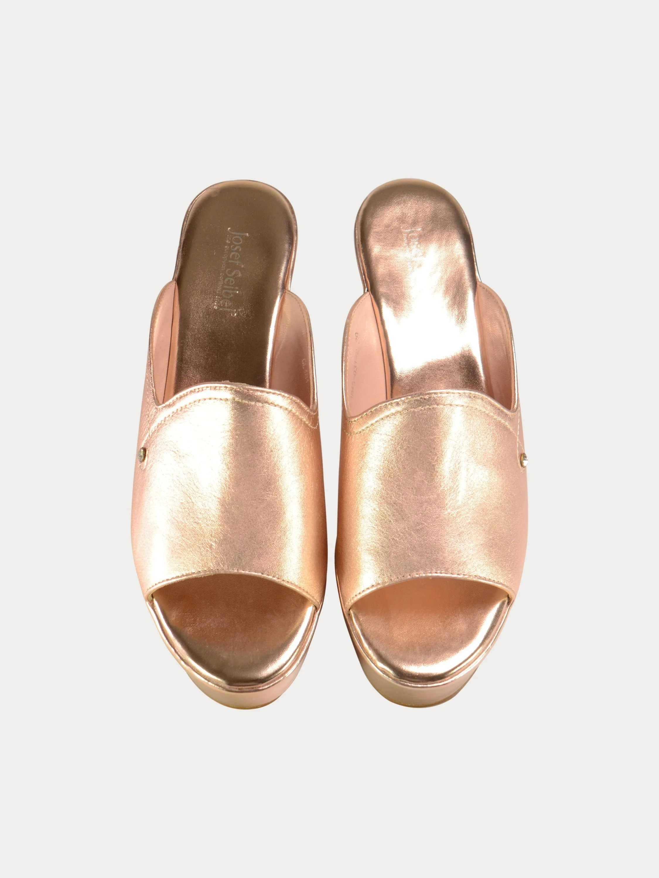 Josef Seibel Shiny Leather Wedges