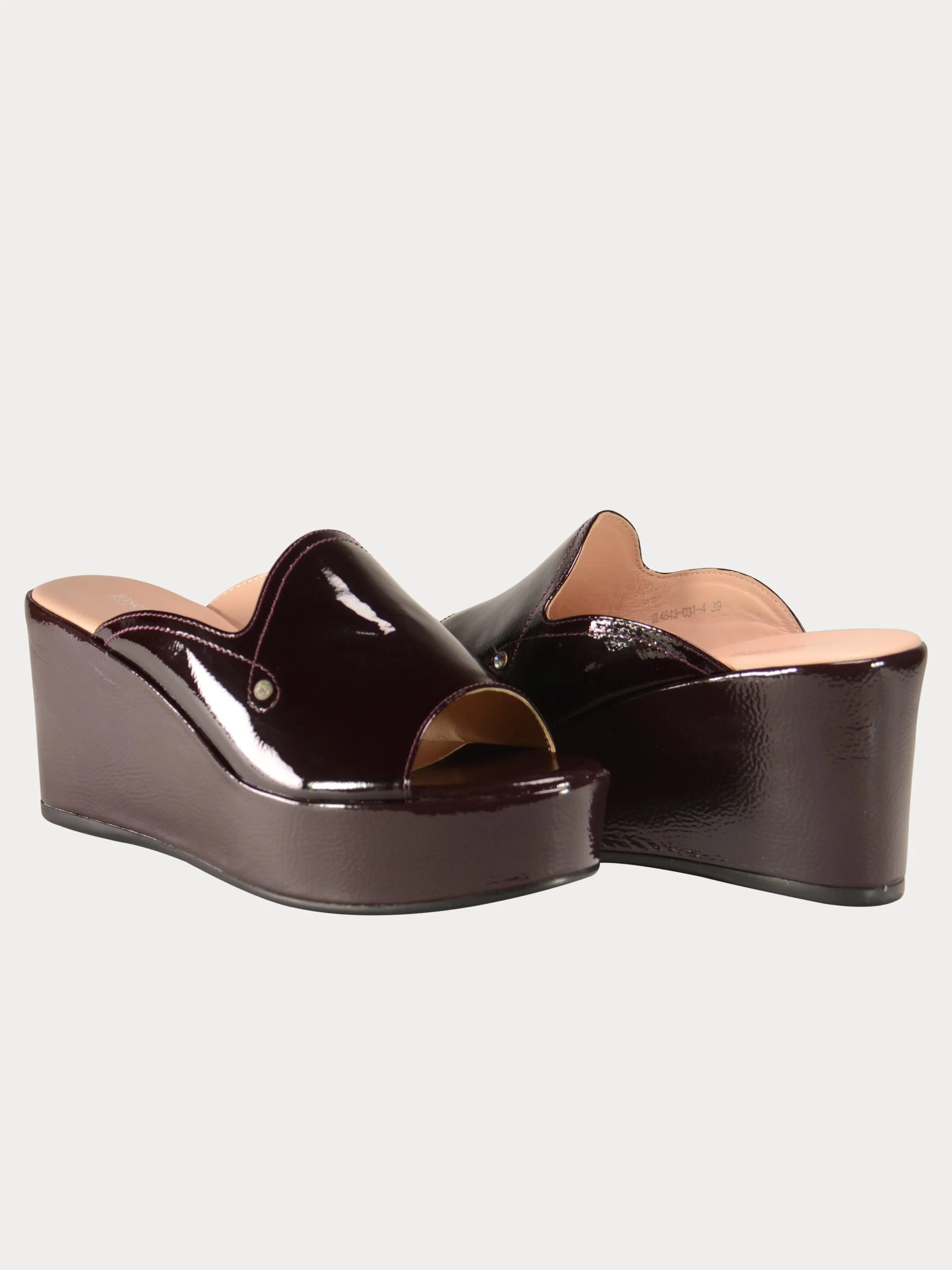 Josef Seibel Shiny Leather Wedges