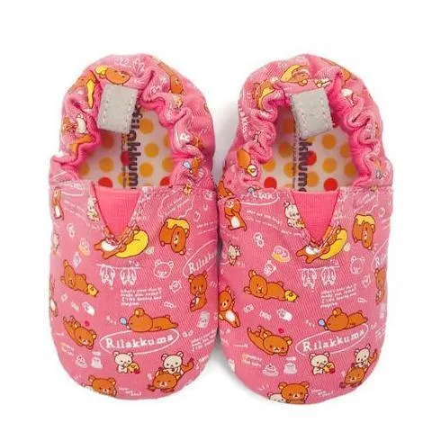 JplusJxRilakkuma PINK RELAX Baby Shoes 粉紅色嘆世界鬆弛熊學步鞋(18-24/24-30m)