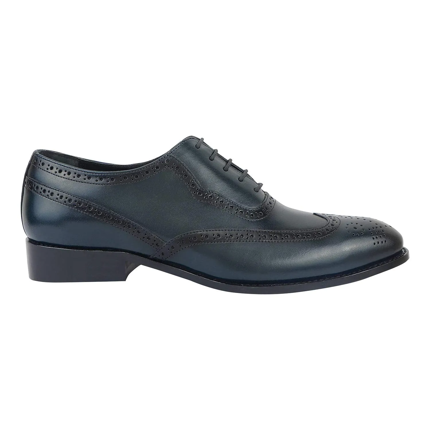 LIBERTYZENO Mens Wingtip Genuine Leather Oxford Dress Shoes 920 Navy