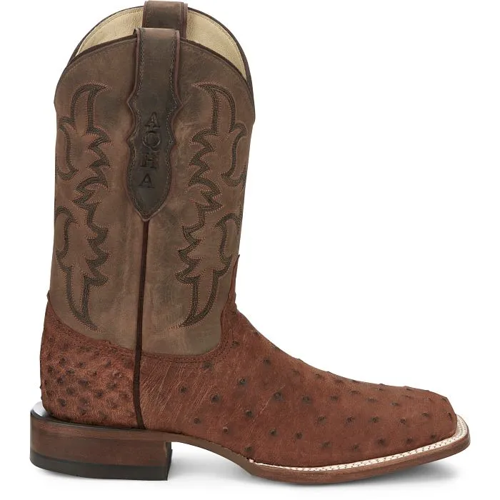 Men's Justin Belmont Full Quill Ostrich Boot