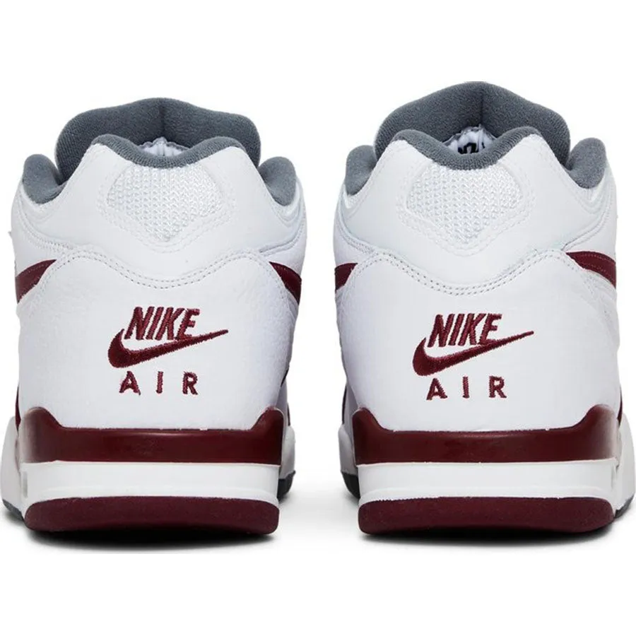 Nike Air Flight 89 sneakers, white/gray/burgundy