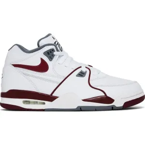 Nike Air Flight 89 sneakers, white/gray/burgundy