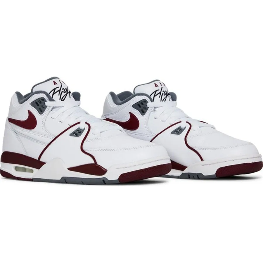 Nike Air Flight 89 sneakers, white/gray/burgundy