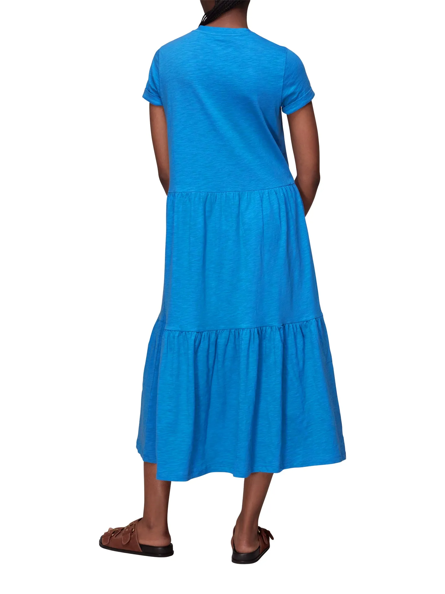 Tiered Jersey Midi Dress