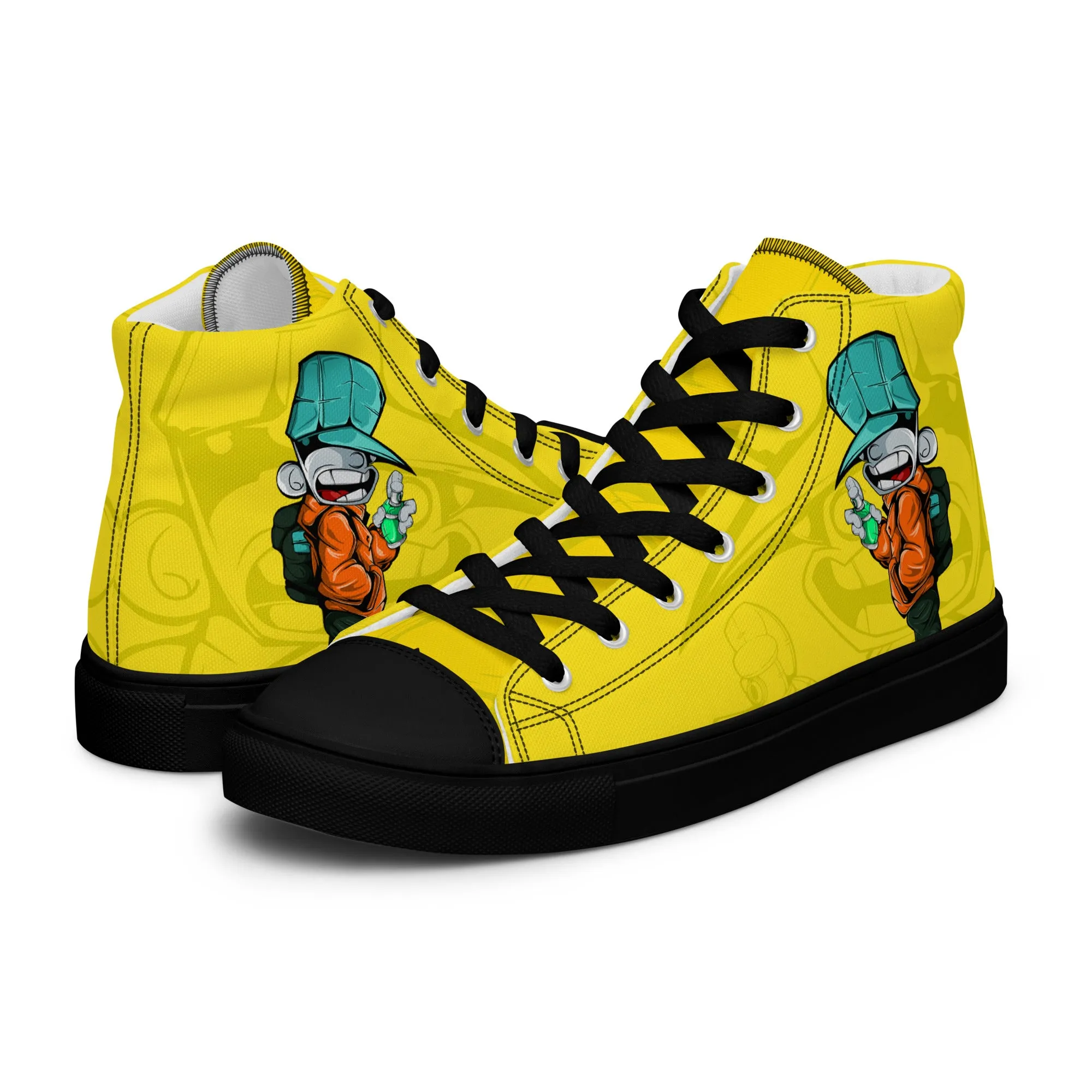 Unisex high top canvas shoes- Sprayer