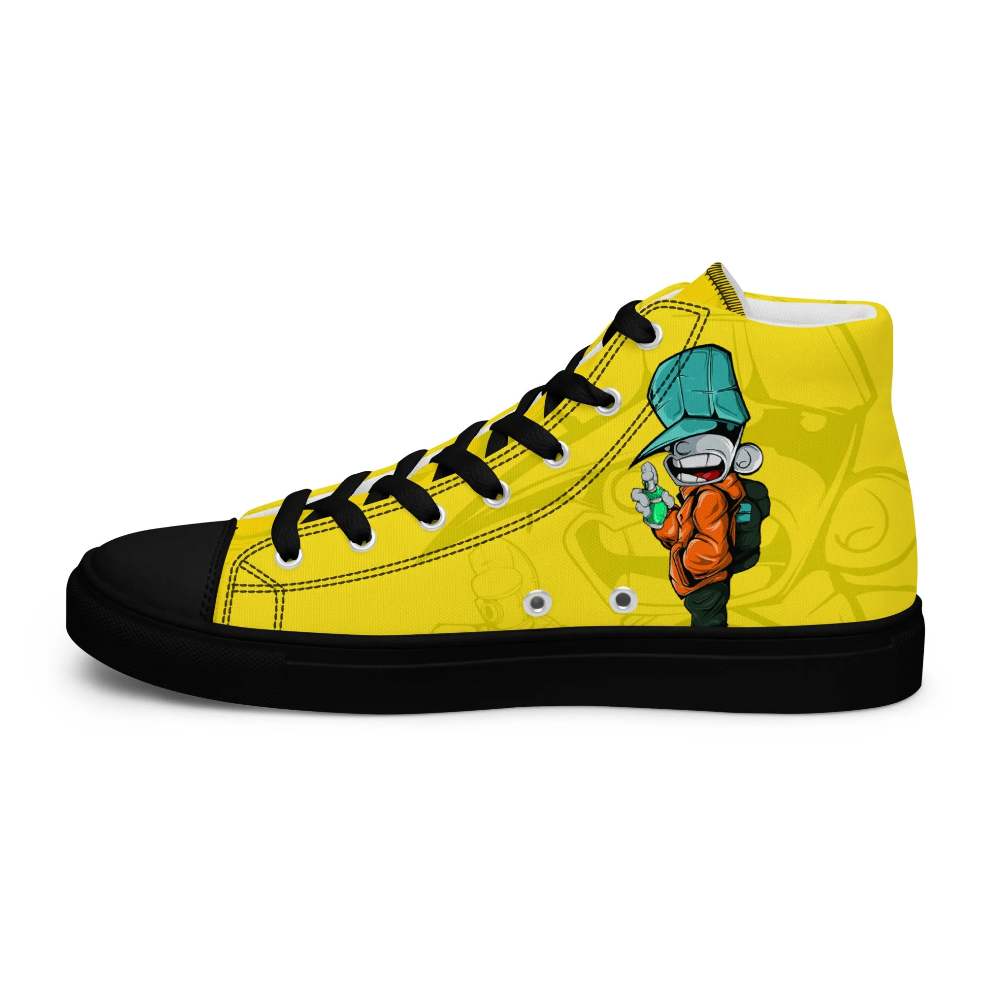 Unisex high top canvas shoes- Sprayer