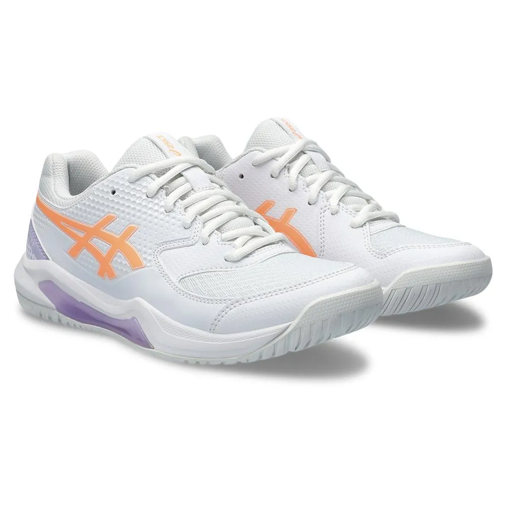 Women's Gel-Dedicate 8 Pickleball Shoes White and Bright Sunstone